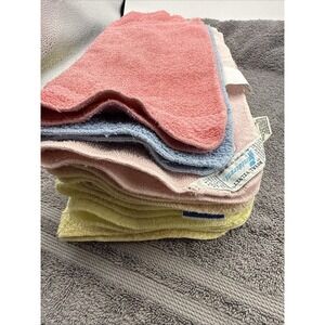 Vintage Wash Cloth Mixed Lot 9 Pc Solid  Fieldcrest Canon Montgomery Tastemaker